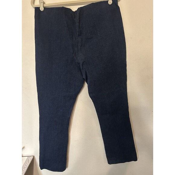 Ann mashburn Cropped Dark Denim Pull On Pants Size large - Picture 5 of 8